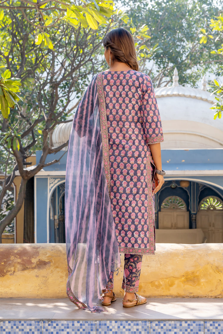 Santorini Pink Buti Kurta Set