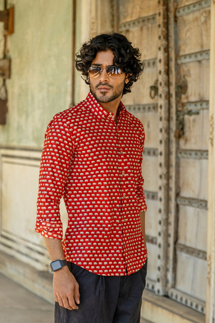 Red Elephant Full Sleeve Shirt