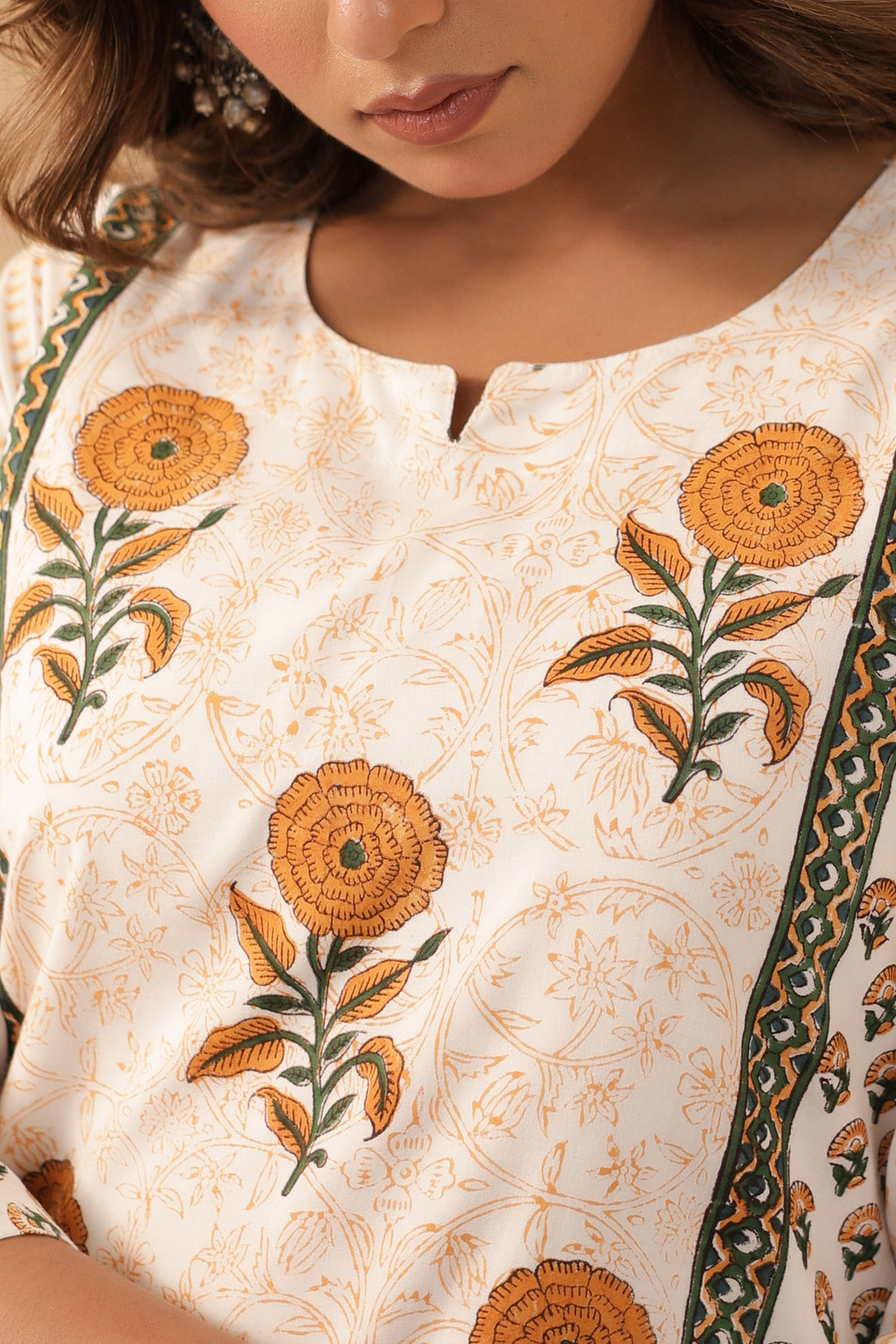Sunflower Mughal Kurta Set