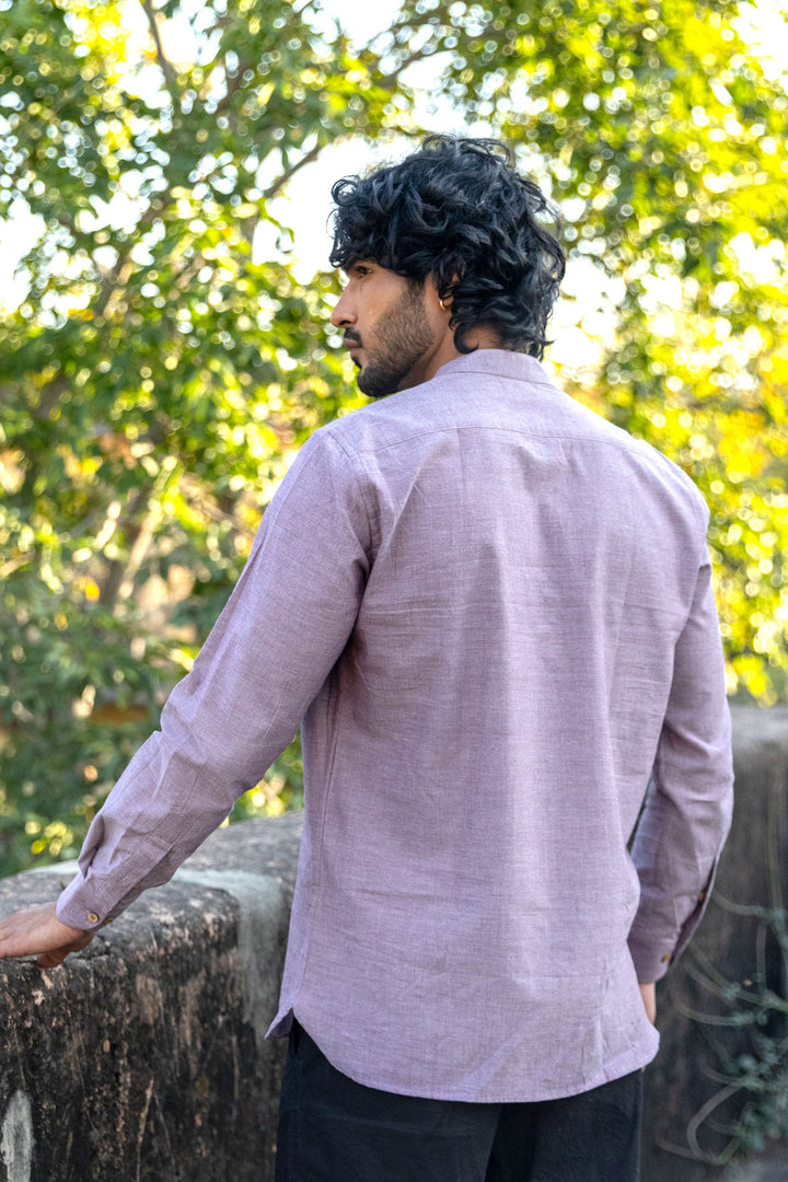 Pastel Purple Cotton Short Kurta