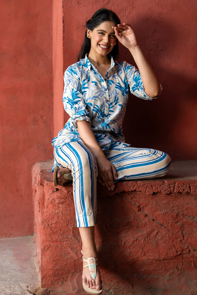 Blue Tropical Coord Set