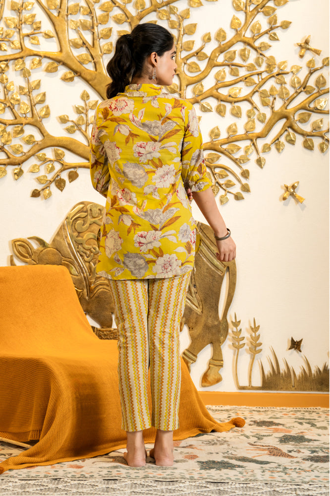 Yellow Floral Coord Set