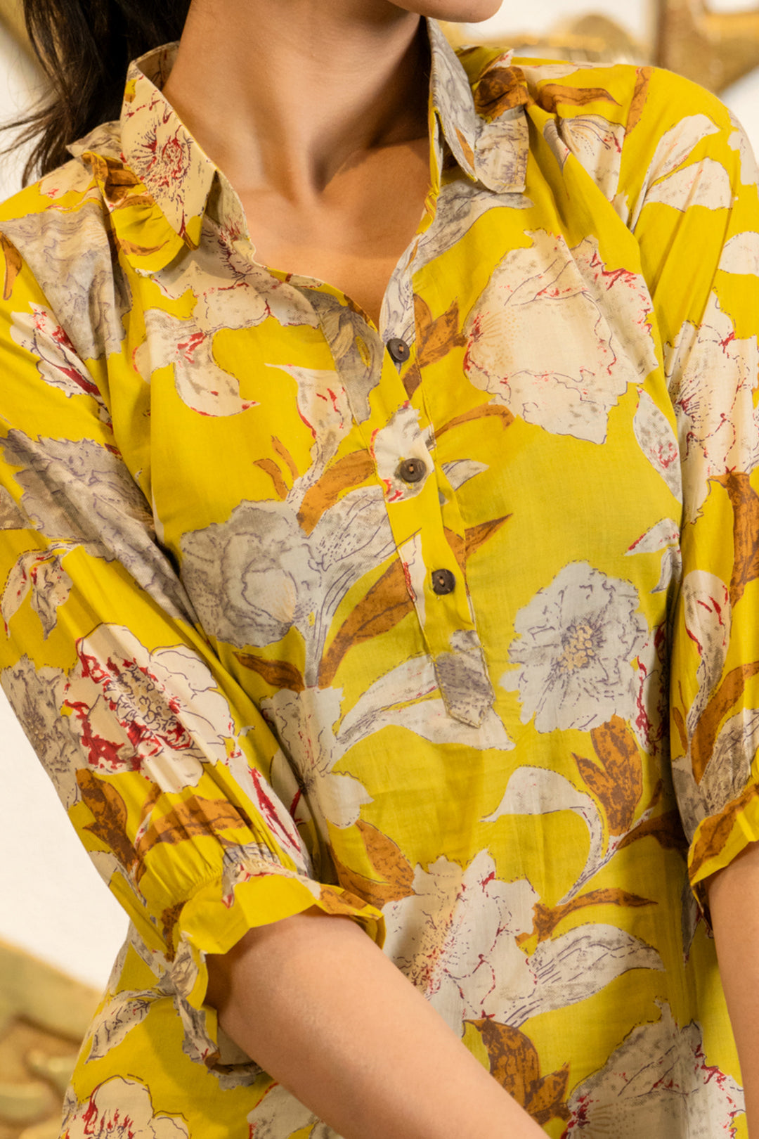 Yellow Floral Coord Set