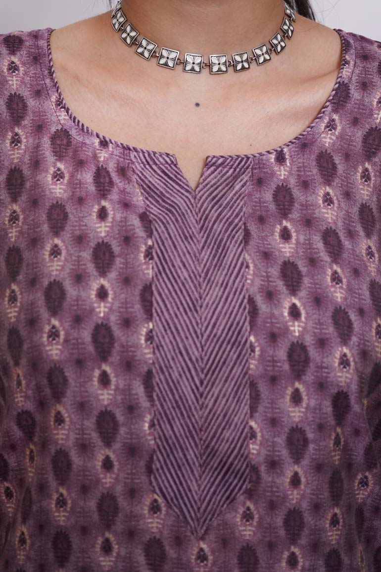 Purple Buti Muslin Print Set
