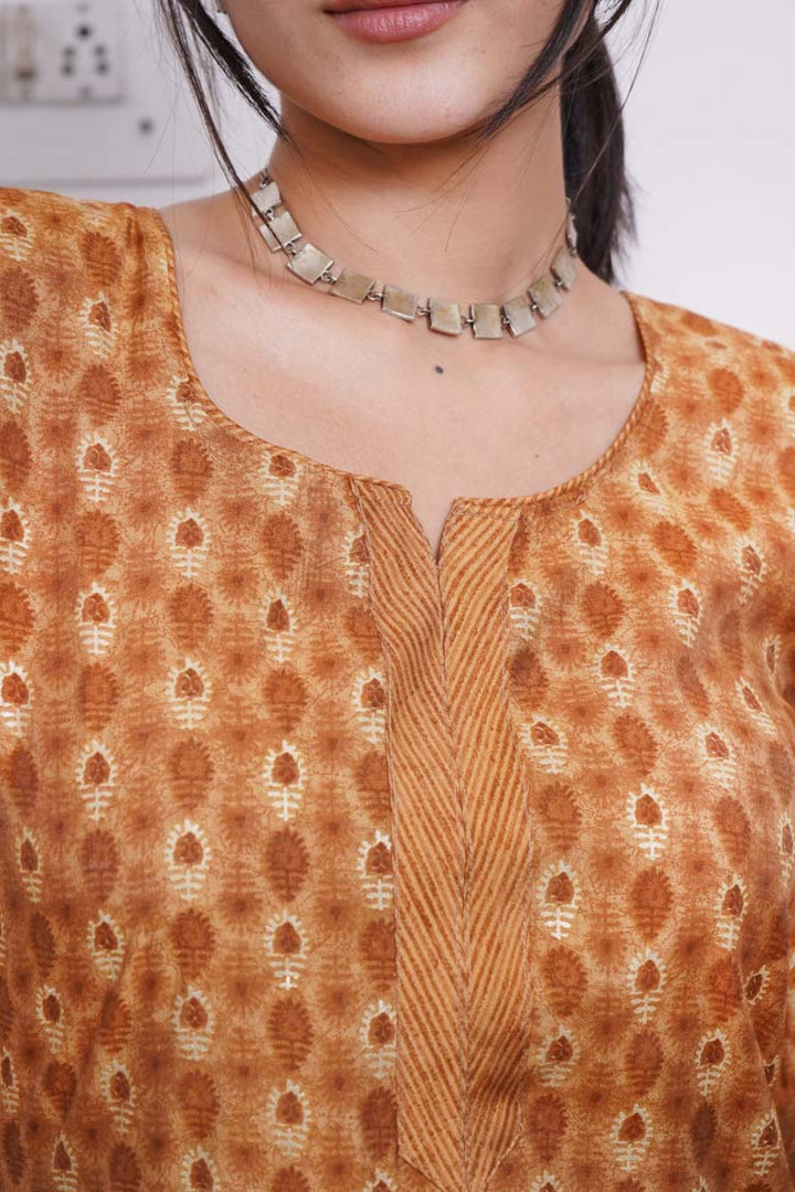 Mustard Buti Muslin Print Set