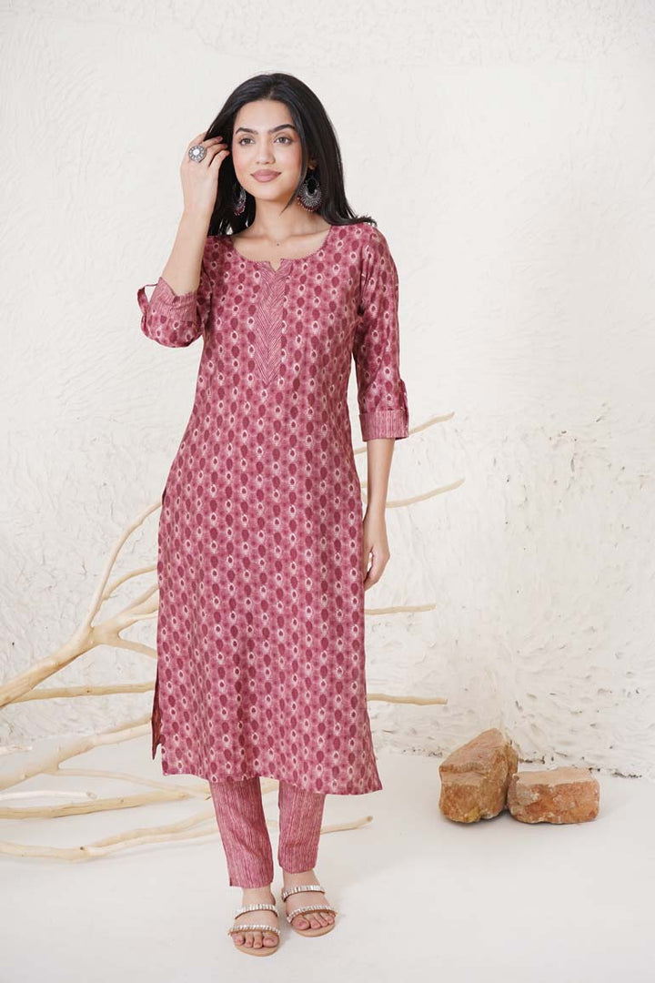 Red Buti Muslin Print Set