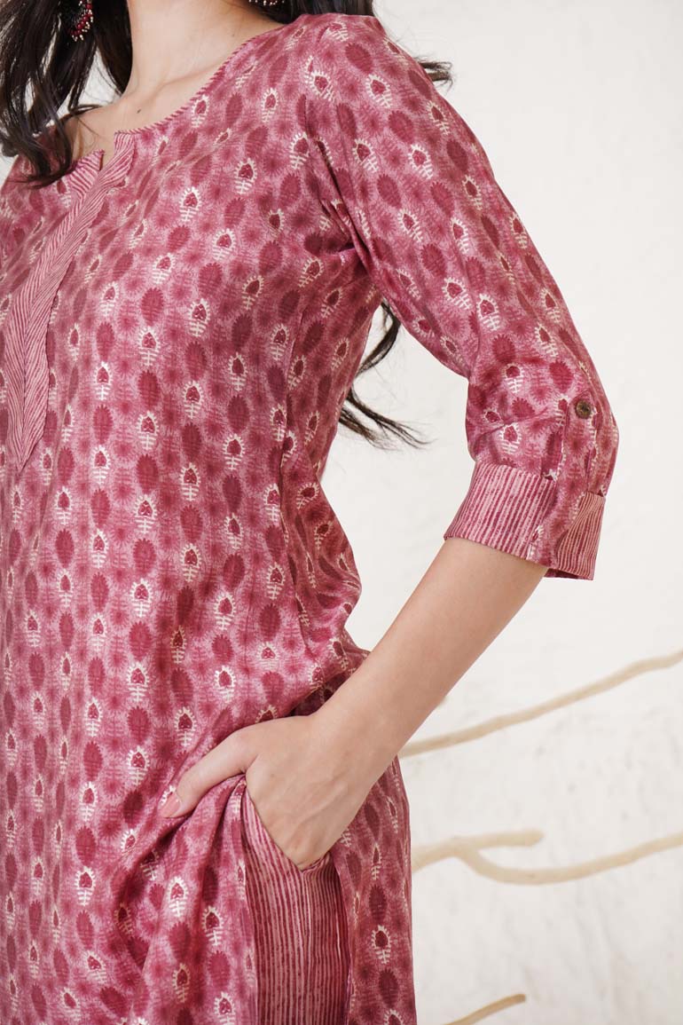 Red Buti Muslin Print Set