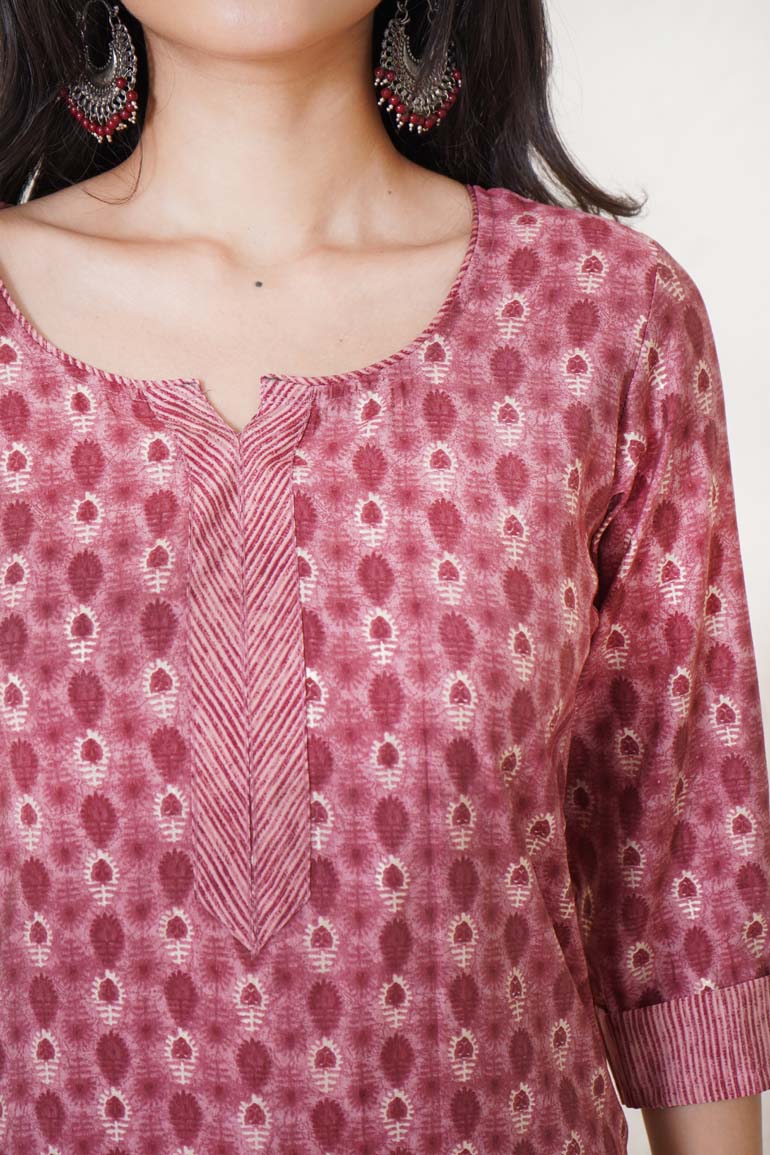 Red Buti Muslin Print Set