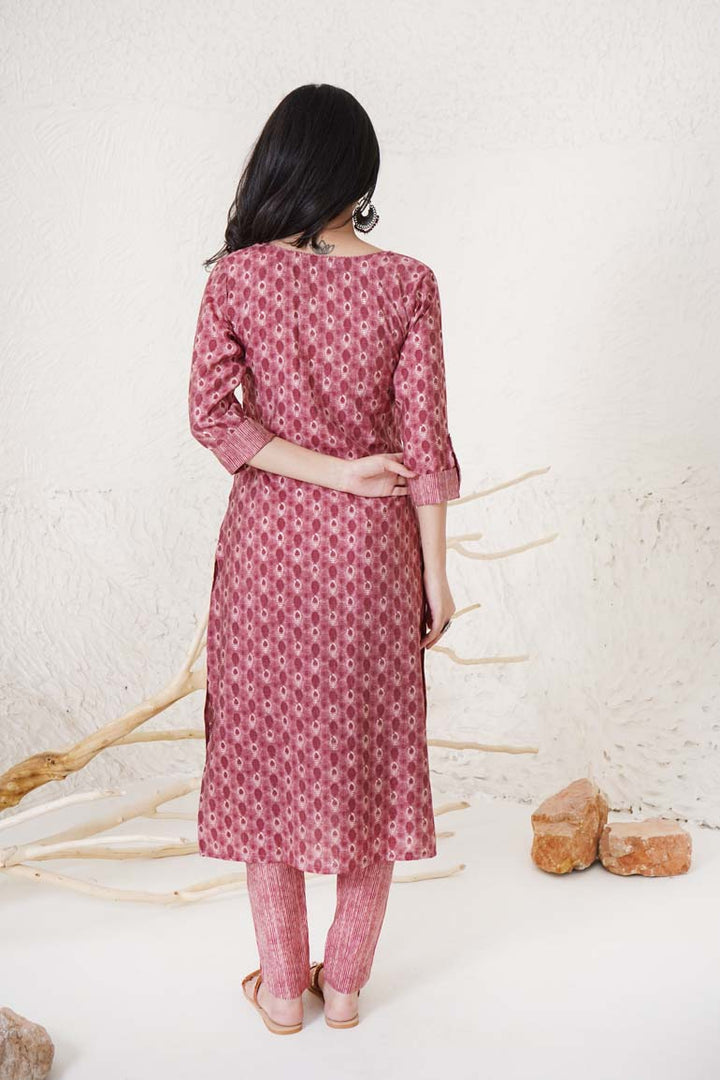 Red Buti Muslin Print Set