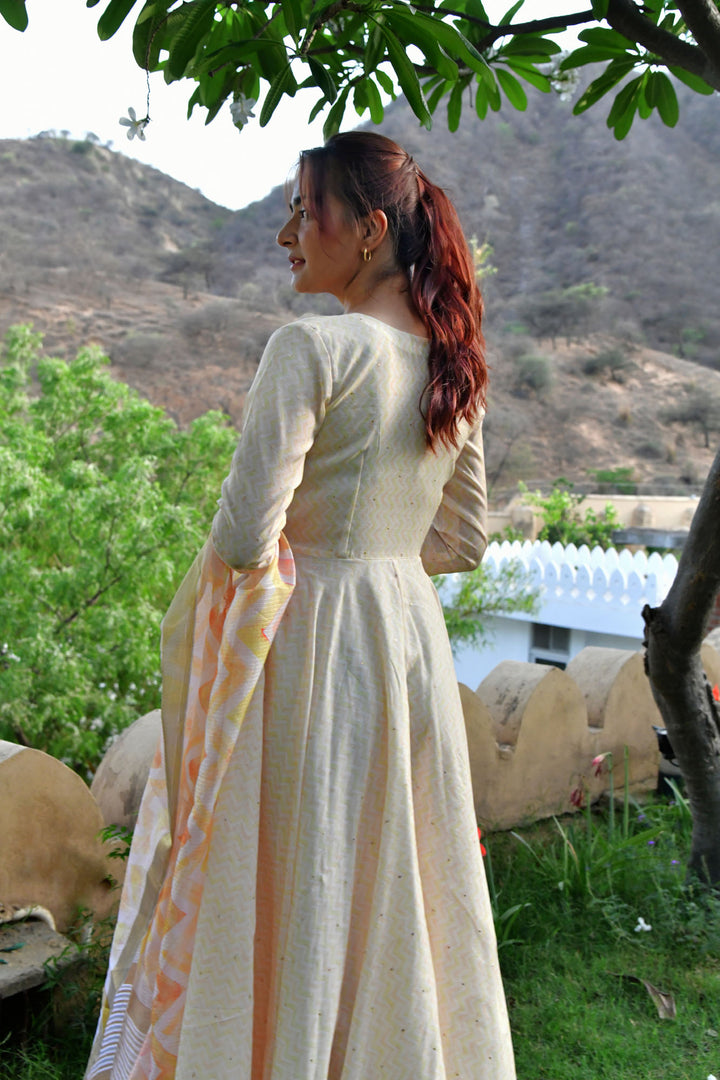 Diya-Pastel Yellow Dress with Dupatta